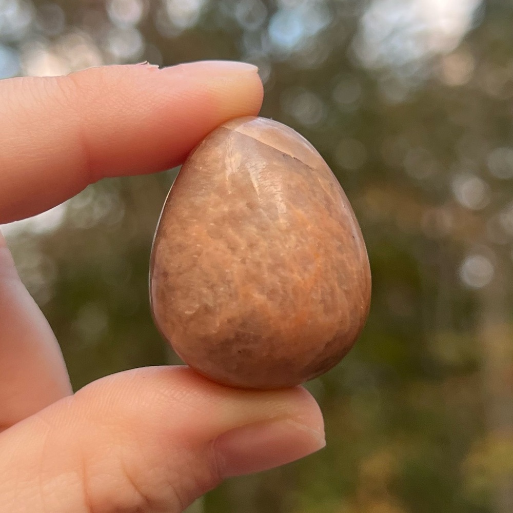 SALE! Rare Peach Moonstone Mini Egg